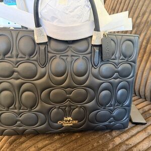 Coach Large Black Maggie Tote Bag